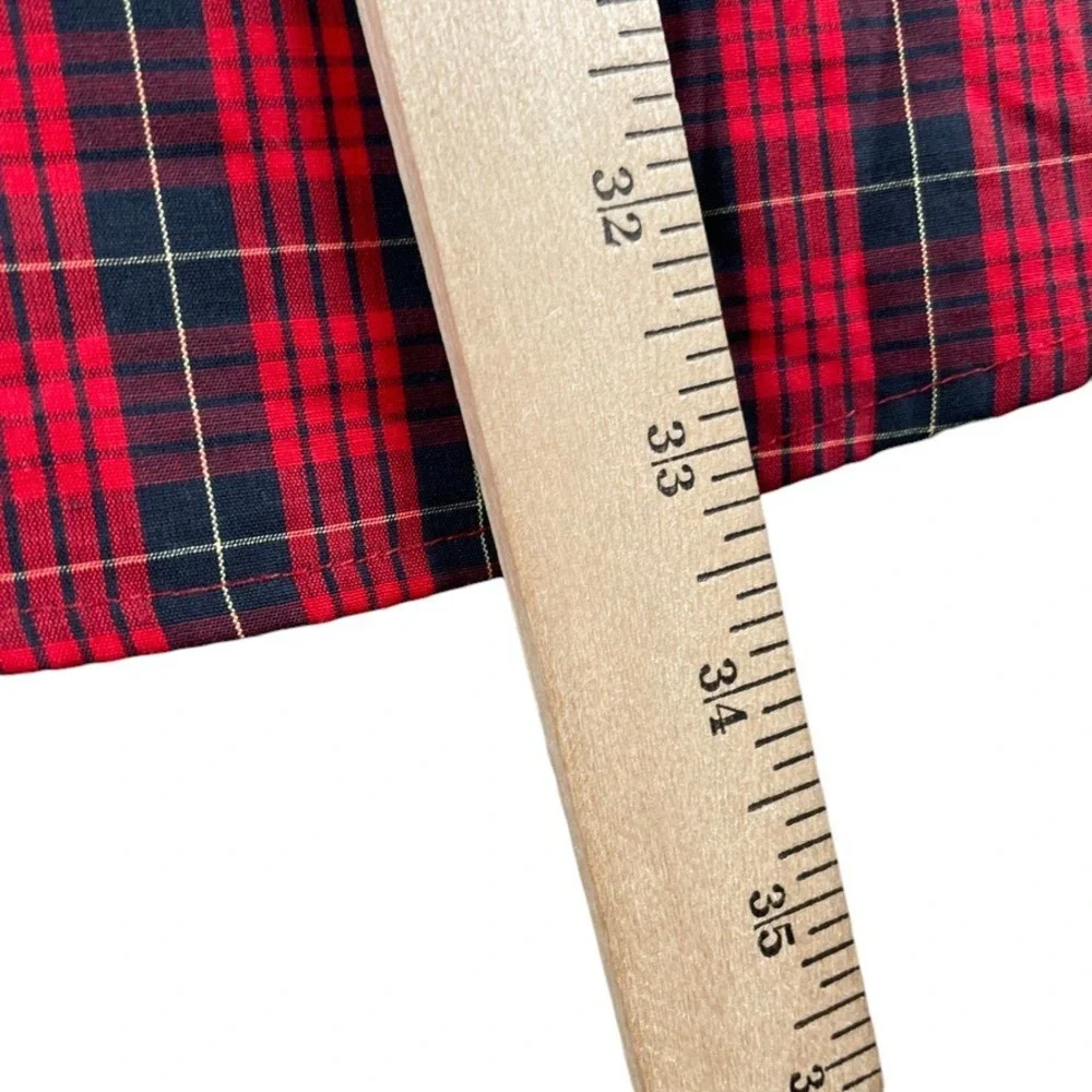 Venti Shirt Mens L Red Plaid Button Up Long Sleeve Cotton Casual Lightweight EUC - Picture 6 of 7